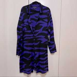 Eloquii Zebra print long cardigan NWT 18/20